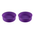 thumbnail image 3 of kurtrusly Wedding Birthday Party Cake Restaurant Reusable Washable Mousse Round Mould Kitchen Gadget Accessories Purpe 8 Inch 2Set, 3 of 6
