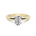 thumbnail image 3 of IGI Certified 2 Carat Oval Shape Lab Grown Diamond Engagement Ring | 14K Yellow Gold | Edith Diamond Studded Petite Solitaire Diamond Ring | FG-VS1-VS2 Quality Friendly Diamonds, 3 of 5