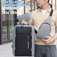 thumbnail image 3 of Backpack Set Large Capacity USB Charging Port Casual Daypack Travel Laptop Bag with Shoulder Bag and Tote for Daily Commute Outdoor, 3 of 9