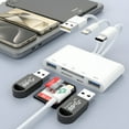 thumbnail image 3 of Estbridge [5-in-1 Card Reader] 5-in-1 Storage Card USB 3.0 Card Reader | Compatible with iPhone/iPad  Lightning/USB-C and USB-A Computers  Featuring TF SD & SD Card Slots  USB OTG Adapter, 3 of 5