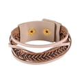 thumbnail image 1 of Pulsera de tejido retro multicapa de moda para hombres y mujeres Accesorio de joyería simple (negro), 1 of 3