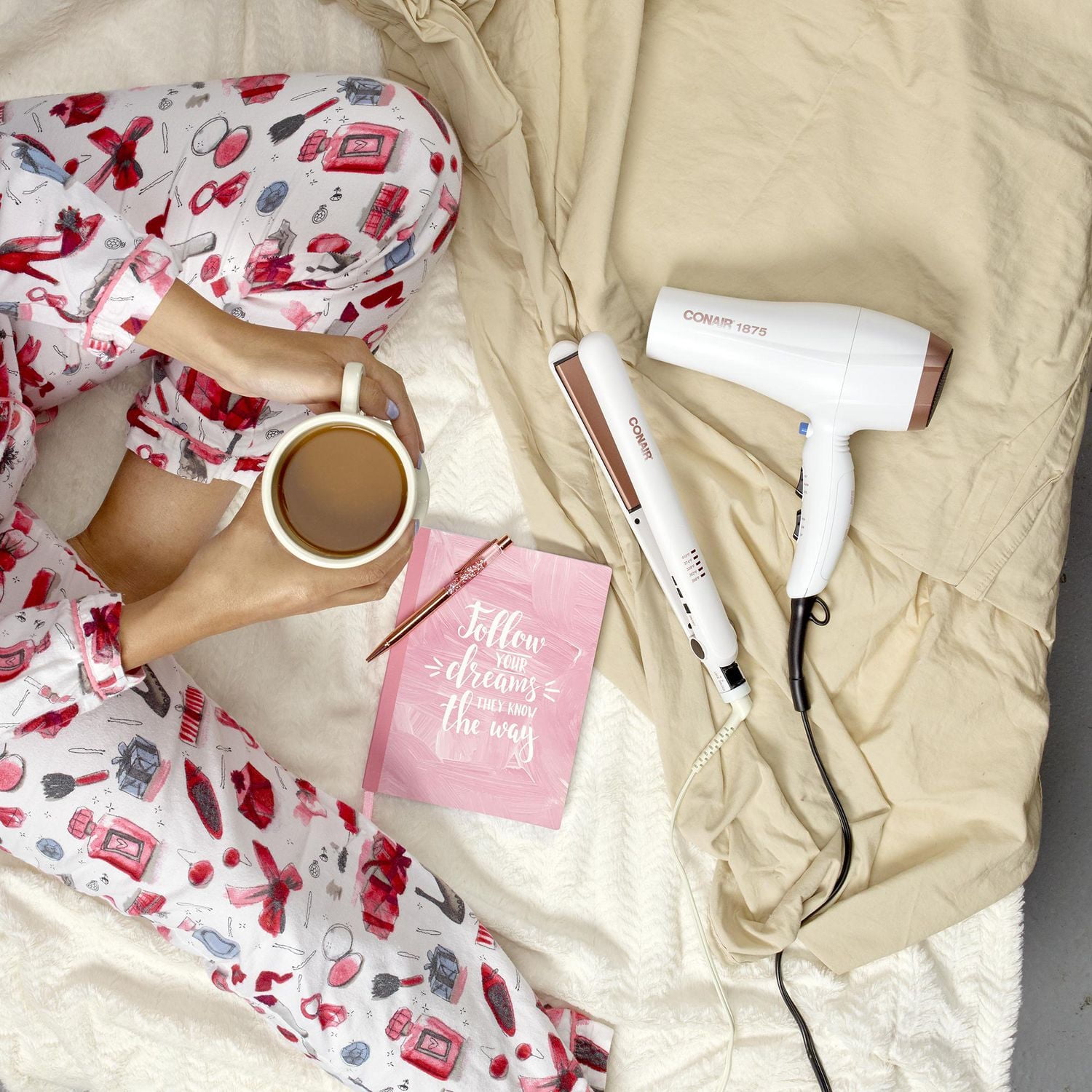 Fer à Lisser de Céramique Double de 1 po - Cadeaux pour Elle Fer à lisser