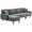 Dark Grey, variant on HOMCOM Changeable Sectional Sofa with Changeable Chaise Lounge, Grey