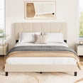 thumbnail image 6 of Bed Frame with Adjustable Headboard,Velvet Platform Bed Frame with Wooden Slats, Heavy‑Duty Support, Quiet Design, No Box Spring Needed, Easy Assembly, 6 of 7