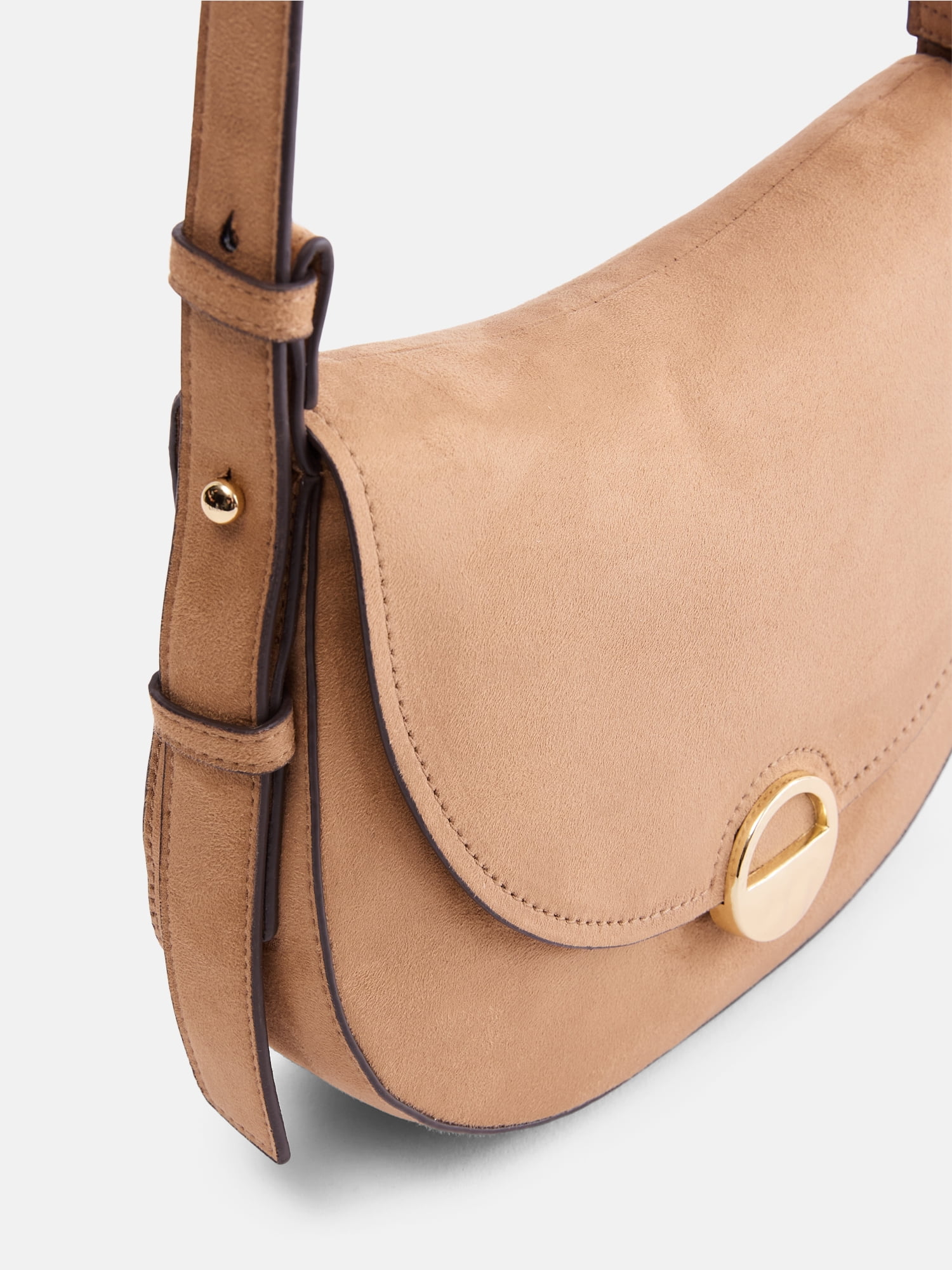 Scenario Women's Faux Suede Crossbody Handbag, Brown Spaniel