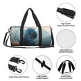 thumbnail image 4 of KLL Astronaut Contemplating Planet Duffle Bag For Men Women Sport Gym Fitness Tote Travel Training Workout Basketball Football Weekender, 4 of 6