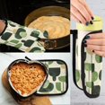 thumbnail image 5 of Yayeee Oven Mitts and Pot Holder Set of 2 Heat Resistant Kitchen Gloves Baking Hot Pad, Green Circle, 5 of 5