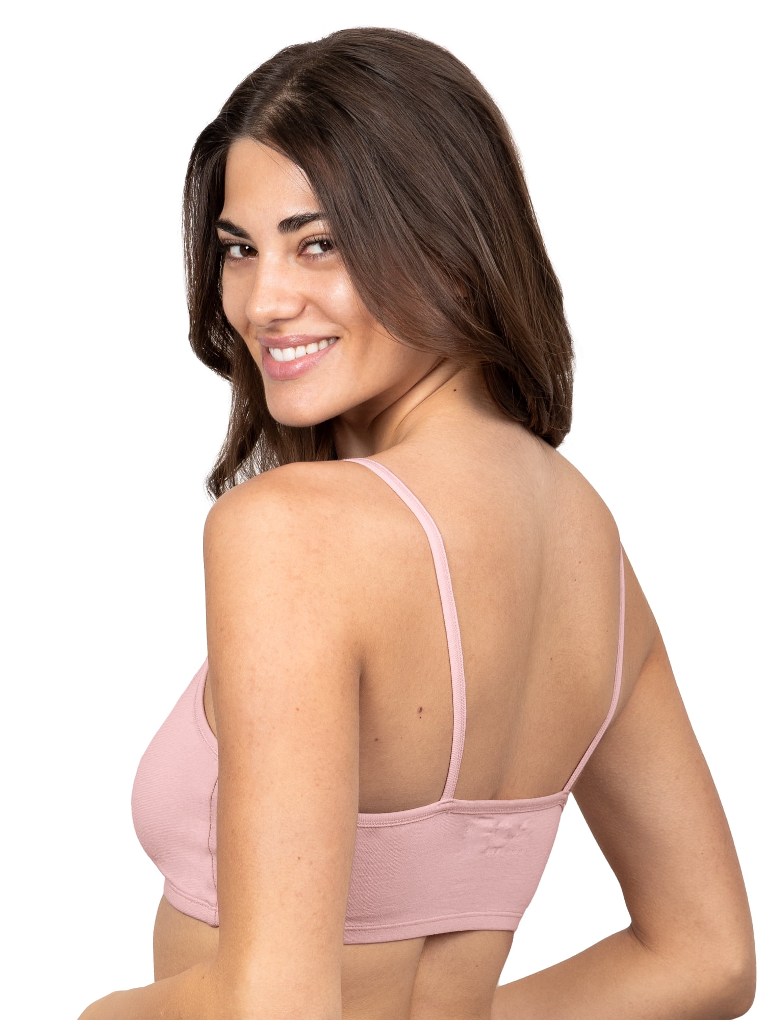 Fruit of the Loom Women's Spaghetti Strap Cotton Sports Bra, 5-Pack, Style 9036
