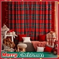 thumbnail image 6 of Christmas Red Plaid Curtains 52" w x 84" L Red Tartan Plaid Curtain Farmhouse Xmas Window Drapes for Living Room Bathroom Home Decoration, 6 of 7