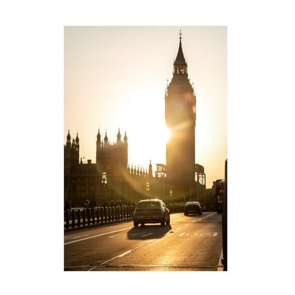 Canvas Wall Art - Allison Burton 'London2024' Wall Art for Living Room, Bedroom, or Office Décor by Trademark Fine Art - 12 x 19 Inches