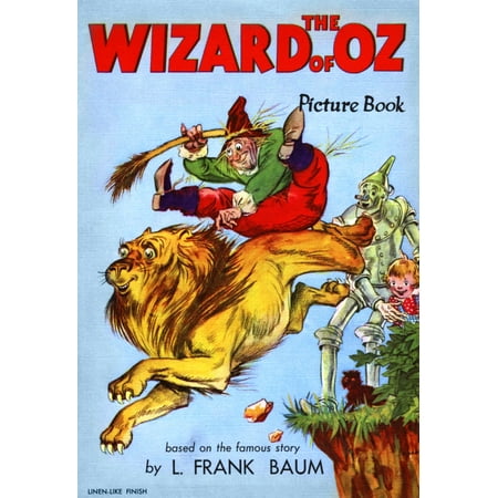 The Wizard Of Oz Picture Book On Linen Like Paper Pages In A