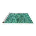 thumbnail image 2 of Ahgly Company Machine Washable Indoor Rectangle Abstract Turquoise Blue Modern Area Rugs, 2' x 3', 2 of 4