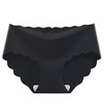 thumbnail image 3 of Women's Silk Underwear Panties Soft Seamless Briefs Breathable Solid Color Mid Rise Triangle Underwear 5 packs, 3 of 6