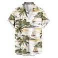 thumbnail image 5 of LODIENY Men's Hawaiian Shirt Funny Vintage Boho Floral Tropical Palm Tree Pattern Print Summer Beach Casual Short Sleeve Button Down Holiday Vacation Tees Tops Beige#01 XXXXL, 5 of 7