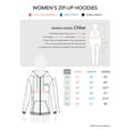 thumbnail image 6 of Hat and Beyond Women's Relaxed Fit Tri Blend Cover Stitched Zip Up Flat Knit Drawstring Unisex Hoodie Sweater, 6 of 6