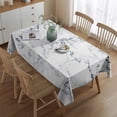 thumbnail image 2 of Grey Marble Tablecloth,Wipeable Polyester Table Cover for Rectangle Tables,Foldable Table Clothes Fitted Tablecloths for Dining Room Camping Indoor Outdoor, 2 of 5
