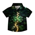 thumbnail image 6 of hengsof Children's Button Down Shirt with Novel Print Fashionable Short Sleeve Shirt Pocket Shirt, 6 of 7