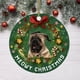 thumbnail image 1 of Fiudx Colgante Navideño de Perro, Divertido Adorno para Árbol de Navidad, Impresión Por Sublimación de Alta Temperatura, Decoración Multiescena, Ideal para Regalar, Juego de 2, 8 Cm de Diámetro, 1 of 2