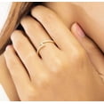 thumbnail image 2 of vylahjewellery 14K Yellow Gold Zig Zag Wedding Ring Dainty Stackable Jewelry for Women Round Cut Moissanite Diamond Ring Engagement Rings Modern Adjustable Band, 2 of 5