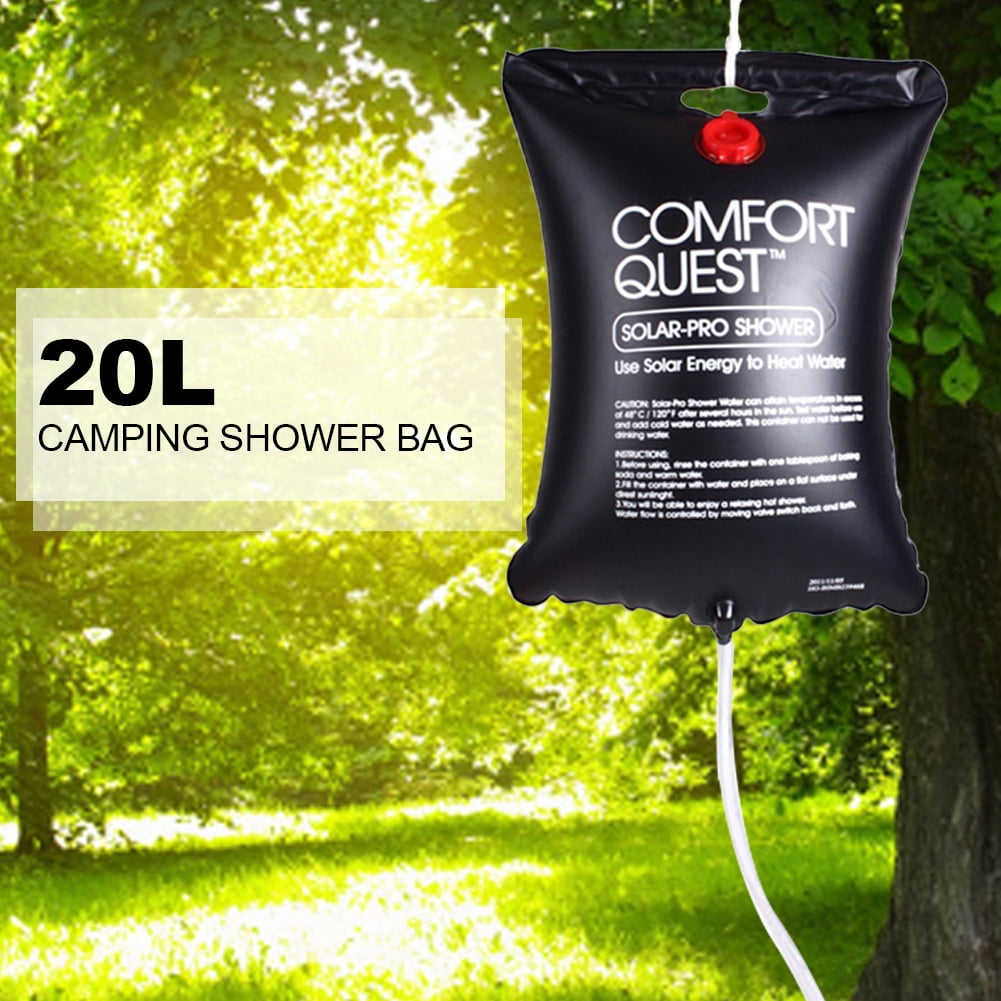 New 20L Solar Power Shower Camping Water Portable Sun Compact Heated Outdoor Pro