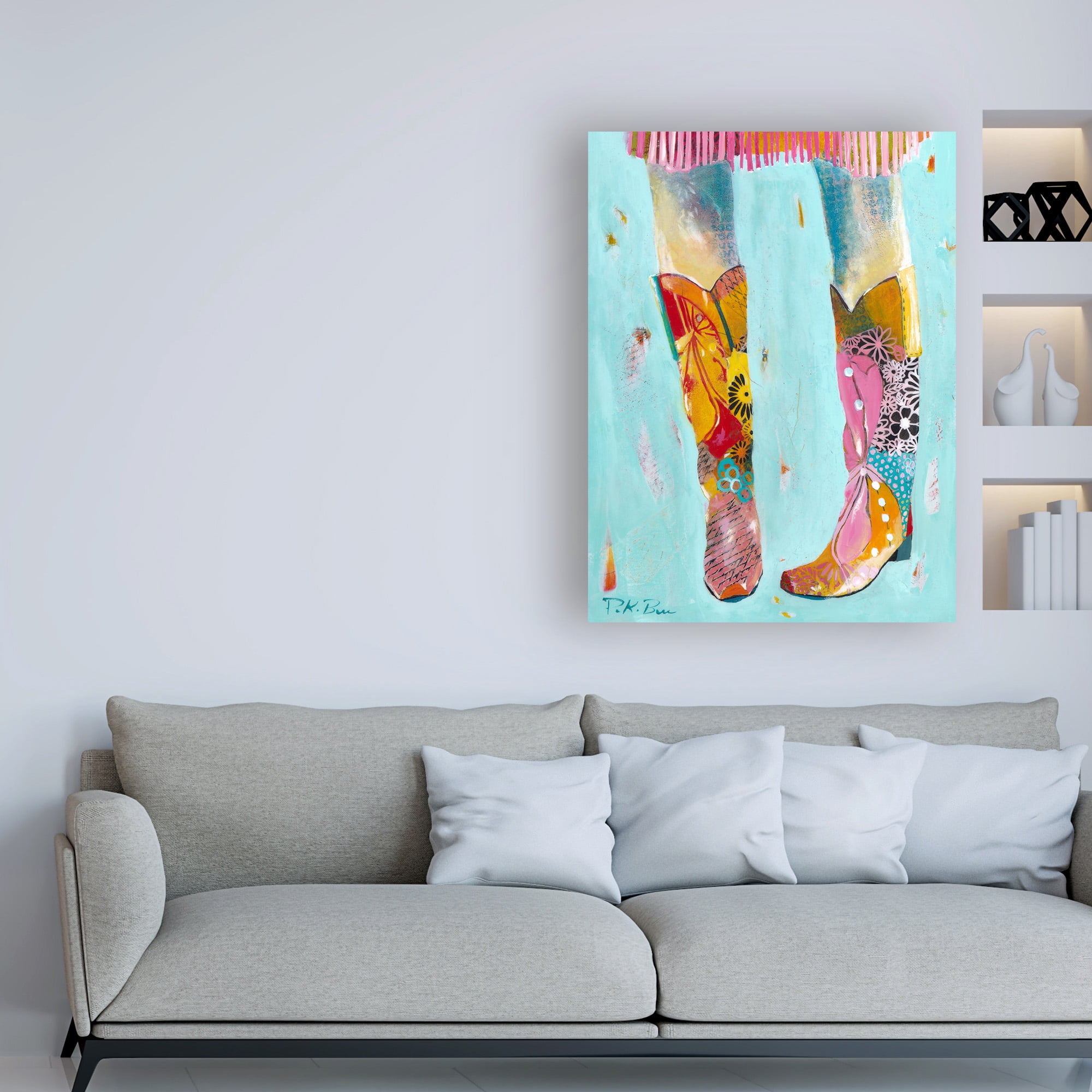 Trademark Fine Art 'Cowgirl Boots' Canvas Art by Pamela K. Beer