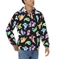 thumbnail image 4 of Zip Up Hoodies for Men - colorful halloween ghost Long Sleeve Comfrt Men'S Fashion Hoodies & Sweatshirts, Jackets for Men Hoodies Pullover Clothing Clothes with Pouch, 4 of 5