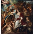 thumbnail image 2 of Jan Lievens 12x13 Black Ornate Wood Framed Double Matted Museum Art Print Titled: Allegory of Peace (1652), 2 of 5