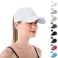 thumbnail image 2 of Women's Ponytail Baseball Cap Quick Dry UV Shade Lightweight Summer Sports Hat by Yigetop Sky Blue One Size, 2 of 5