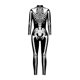thumbnail image 4 of Disfraz Premium Body con estampado Digital de esqueleto en 3D, ropa de fiesta de retazos de estilo gótico para mujer Kuymtek Negro T M para Mujer, 4 of 7