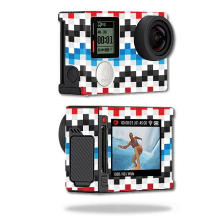 - Mightyskins Protective Vinyl Skin Decal Cover for GoPro Hero4 Silver Edition Camera Digital Camcorder wrap sticker skins Aztec Blocks
