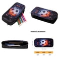 thumbnail image 3 of XYZCANDO Backpack Set for Student 17 Inch School Bag with Lunch Bag and Pencil Case, Splatter Water Fire Soccer Print Rucksack Travel Laptop Bag with Ergonomic Straps for Outdoor Hiking, 3 of 4