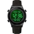 thumbnail image 3 of Men's Digital Watch Glass Screen Zinc Alloy Case Leather Strap Waterproof Casual Stopwatch Alarm Clock Simple Watch, 3 of 5