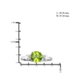 thumbnail image 3 of JewelersClub Peridot Ring Birthstone Jewelry – 1.50 Carat Peridot Sterling Silver Ring Jewelry with White Diamond Accent – Gemstone Rings with Hypoallergenic Sterling Silver Band, 3 of 3