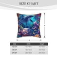 thumbnail image 4 of Fotbe Underwater Turtle Dolphin Octopus Pattern Velvet Decorative Throw Pillow Covers with Elegant Piping, Soft Plush Cushion Cover for Sofa, Bed, Car, Office-16"x16", 4 of 8