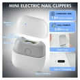 thumbnail image 5 of Electric Nail Clipper with Light, Automatic Nail Clipper Rechargeable with 2 Speeds and Nail Chip Storage for Babies, Children, Adults, Caregivers and Seniors, 5 of 7