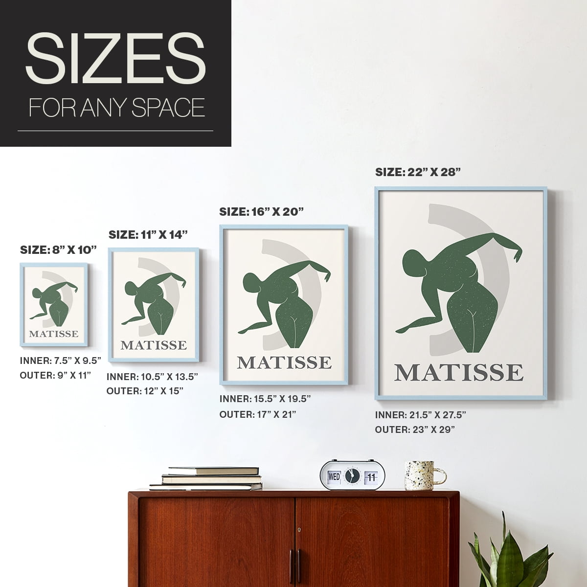 Matisse CCLXXII in Solid Wood 11 x 14 Framed Print