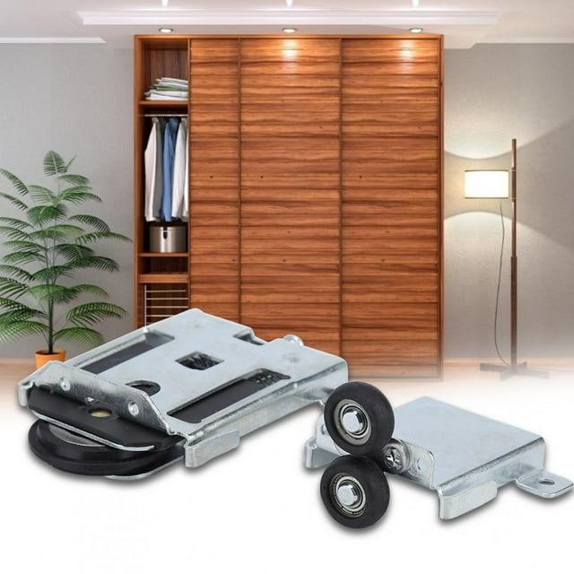 Kit de Rodillos para Puertas Corredizas ANGGREK Aleación de Aluminio 9,2x8,3 cm