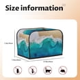 thumbnail image 4 of KLL Beach Print 2 Slice Toaster Dust Covers Kitchen Small Appliance Cover with 2 Pockets,Can hold Jam Spreader Knife & Toaster Tongs (11.4 x 7.9 x 7.5), 4 of 6