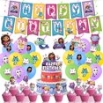 thumbnail image 5 of Decoraciones para fiestas de cumpleaños de muñecas de Gabbys, vajilla, manteles, fondo, vasos de papel, platos, globos de gato, regalos para niños, 5 of 5