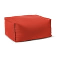 thumbnail image 1 of Gouchee Home Chamonix Outdoor/Indoor Red Ottoman Pouf – Water-Repellent Bean Bag Footstool with Polystyrene Bead Filling for Patio, Porch, or Living Room, 1 of 5