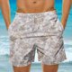 thumbnail image 2 of Pantalones Cortos Casuales de Baño con Impresión de Hojas Hawaianas para Hombres 100% Poliéster, Pantalones de Playa de Secado Rápido, Upf 50 + con Forro de Malla para Nadar, 2 of 5