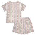 thumbnail image 7 of Summer Short Sleeve Pajama Sets Unicorn Patterns Sleepwear Nighty 95% Cotton (5-14Y), 7 of 7