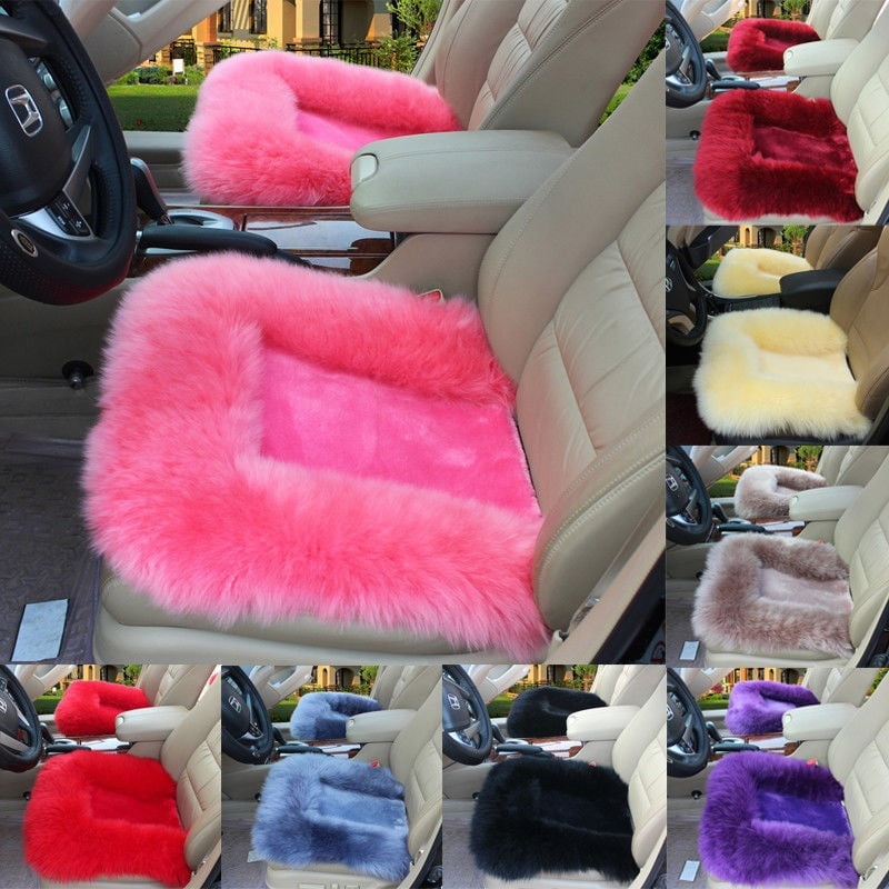 Universal Wool Soft Warm Fuzzy Auto Car Seat Covers Front Rear Cover