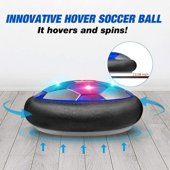 Kids Toys Christmas Stocking Stuffers Hover Soccer Ball, Rechargeable Air Soccer with Colorful LED Light Indoor Fun Toys Birthday Gifts for Boys Girl Toddlers Age 3 4 5 6 7 8 9 10 Years Old