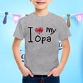 thumbnail image 2 of T-shirts Garçons Mignons Décontractés Mode Manches Courtes Fête des Pères Imprimé Col Rond Coupe Ample Blouse Tunique Tee Tops 3-4 T, 2 of 4