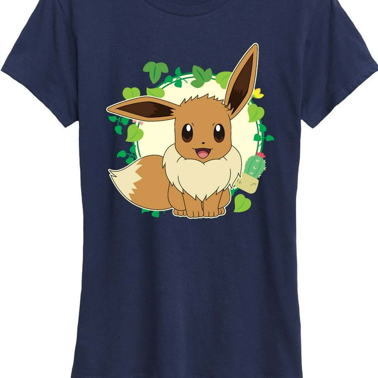★ Phyps Department★ Pokemon Gacha Short Sleeve Oatmeal PF Pokémon - Eevee Leaves - Women's Short Sleeve Graphic T