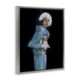 thumbnail image 2 of Fur Hat Vintage Woman & Dog Gray Floating Frame Canvas Art, 17 x 21, Made In USA, 2 of 8