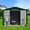 Green, variant on Olurrisa 8x10 FT Metal Garden Shed, White/Coffee Outdoor Storage Shed with Apex Roof, Hinged Door and Built-in Vents, Large Capacity for Tools and Equipment