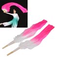 thumbnail image 3 of Soft Beautiful Classical Dancing Fan Taichi Kungfu Fan Sports Folding Hand Fan Dance Dancing Silk Fans  for Belly Dance Performance Learning,  1.5m Long Dance Fan, 3 of 7