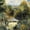 Louveciennes, variant on Elephant Stock Evening Breeze Wall Art - Horizontal Canvas Wall Art - Living Room Wall Decor - Animal Canvas - Orange And Green Decor By Timothy Easton - 12" x 8"